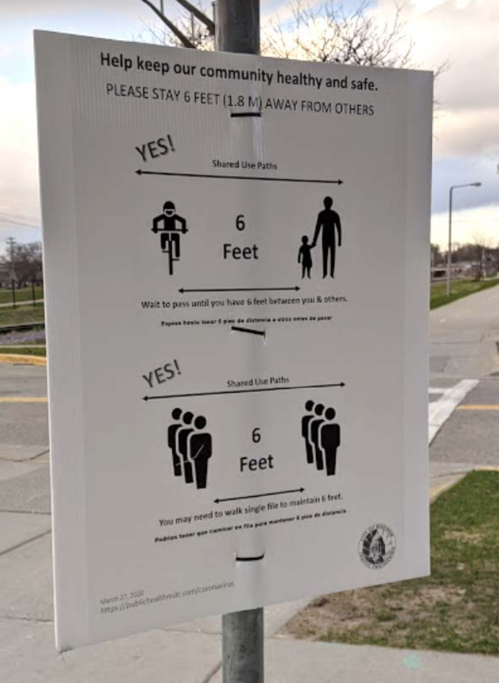 Social distance reminders
